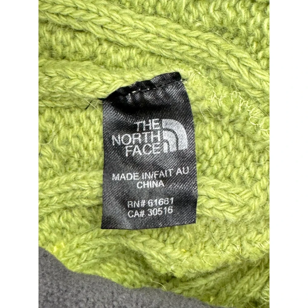 The North Face Cable Knit Beanie Wool Unisex One Size Green